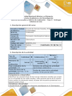 Guía de Actividades y Rùbrica de Evaluación - Fase 3 - Entregar Informe en Lino