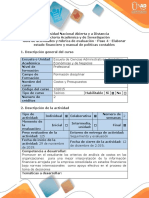 Guía de Actividades y Rúbrica de Evaluación - Paso 4 - Elaborar Estado Financiero y Manual de Politicas Contables