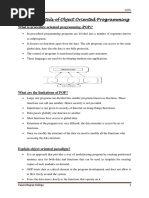 Fundamentals of Object Oriented Programming