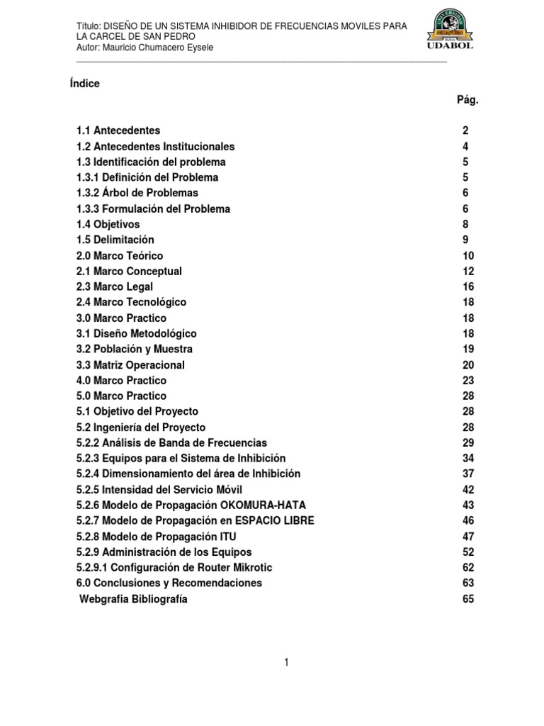 Sistema Inhibidor de Frecuencias Moviles, PDF, 3 G