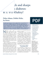 Needlestick and Sharps Injuries in Diabetes: R U FIT4Safety?