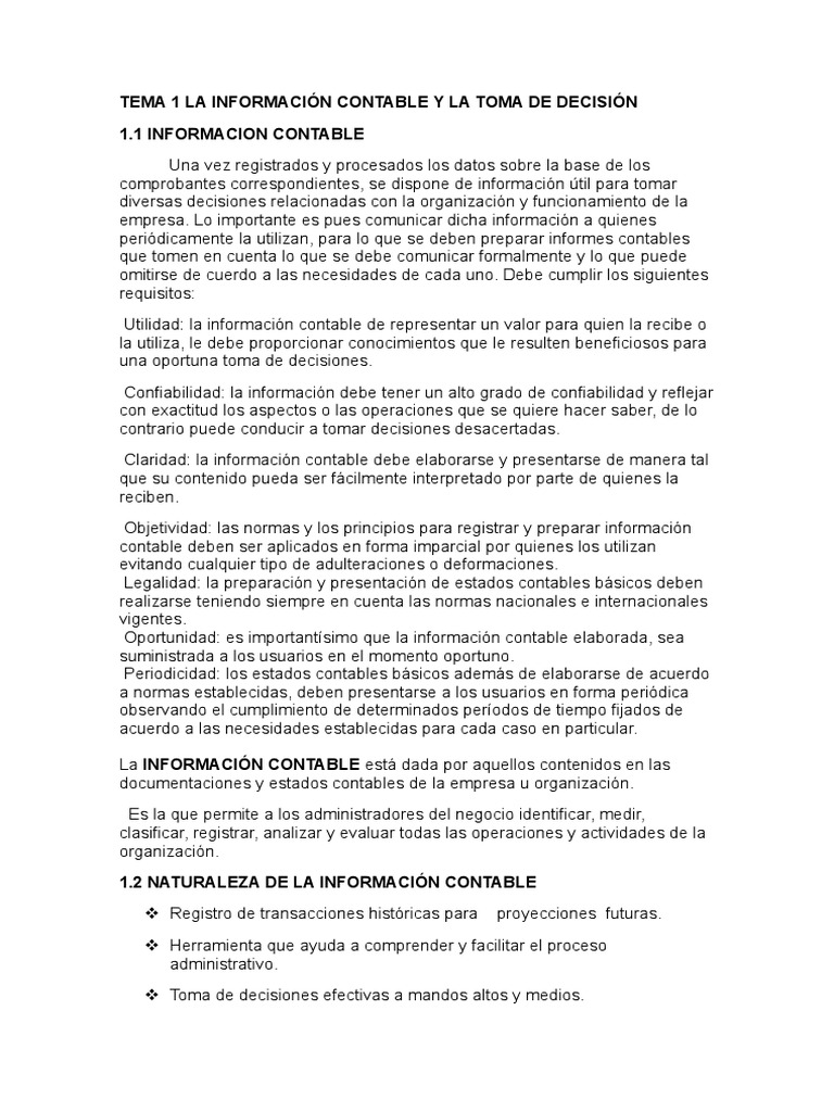 Importancia de la Información Contable | PDF | Contabilidad | Impuestos