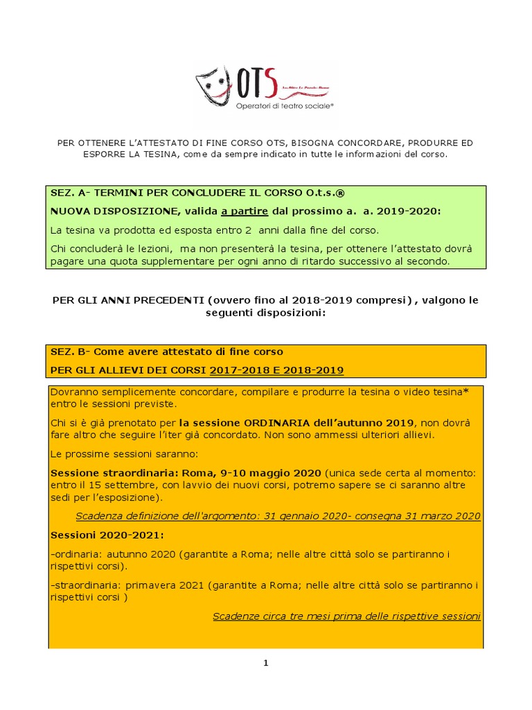 Corso Ots | PDF