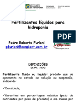 Fertilizantes líquidos para hidroponia: definições e atributos de qualidade