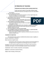 Objective-Related Principles of Teaching: Guiding Principles in Dtermining and Formulationg Learning Objectives