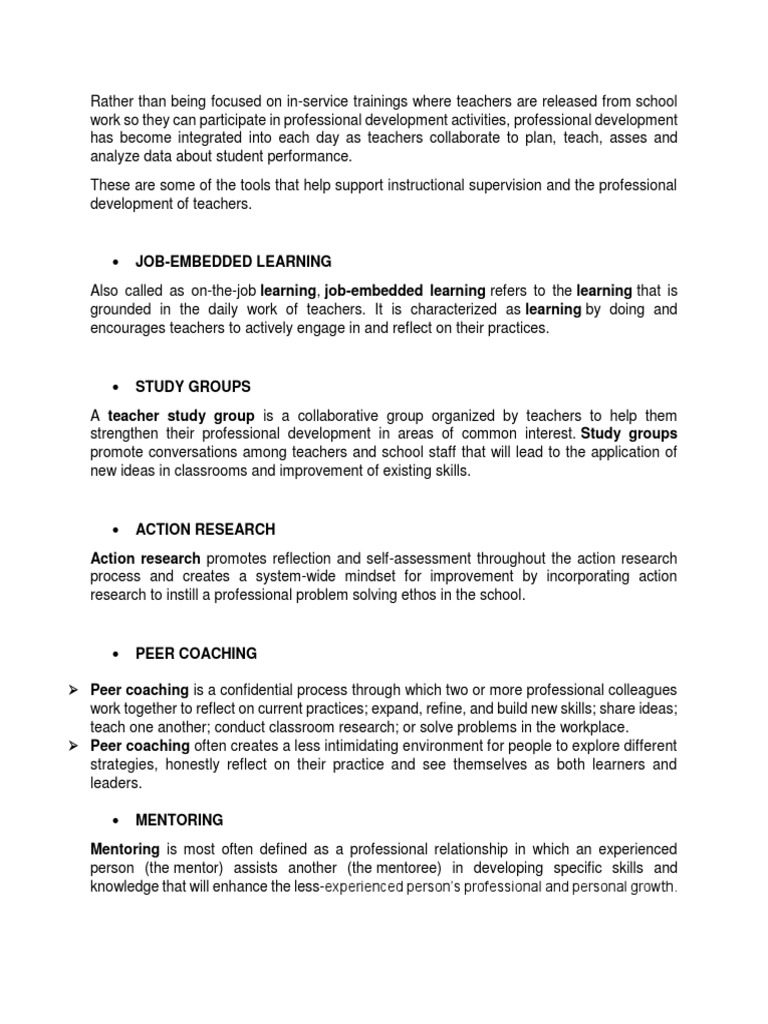 Tools For Instructional Supervision | PDF | Mentorship | Teachers