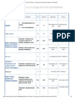 Plan de Formación y Cronograma de Actividades - Inteligencia de Negocios