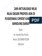 Rancangan Aktualisasi Nilai Nilai Dasar Profesi Asn Di Puskesmas Cipatat Kabupaten Bandung Barat