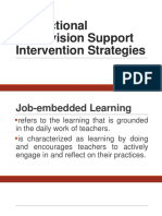 Instructional Support Strategies for Job-embedded Learning