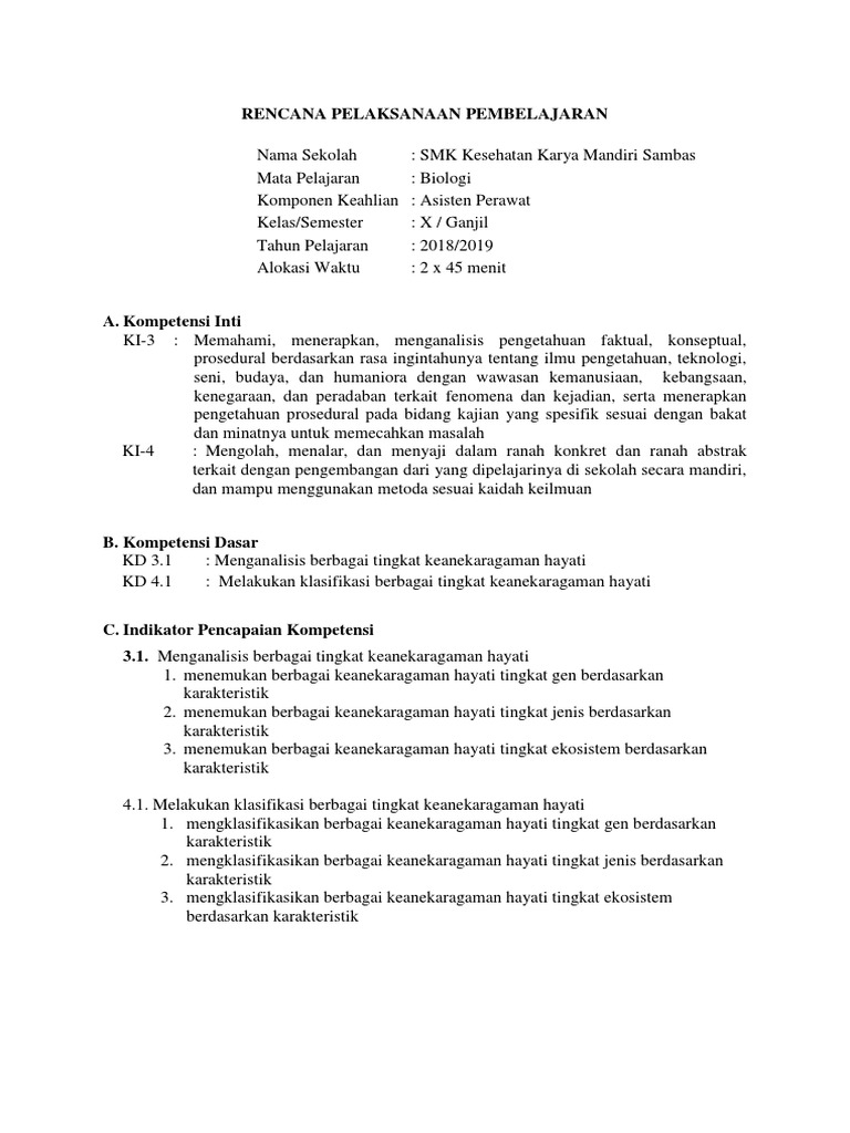Lk 7 Rpp Biologi Docx