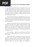 Contribuição de Pertence Para o Federalismo Brasileiro