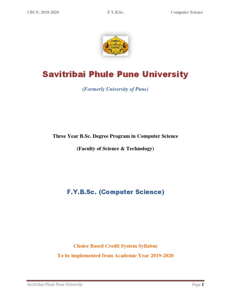F.Y.B.Sc. Computer Science Syllabus 2024-25 | PDF | Pointer (Computer ...