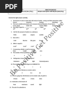 Physics 9th Mcq's