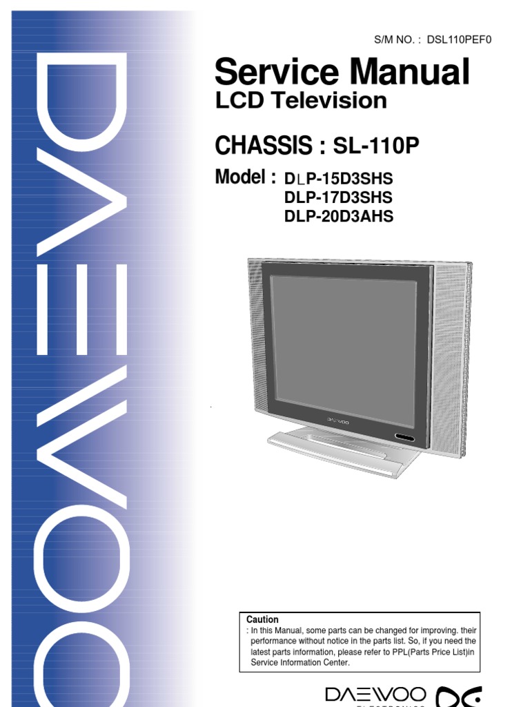 Телевизор daewoo dlp 42c7 не включается