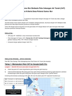 Penentuan Lokasi Sumur Bor Berbasis Peta Cekungan Air Tanah (CAT) Dengan Kriteria Desa Potensi Sumur Bor