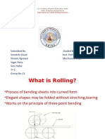 Fabrication of Sheet Rolling Machine: J.S.S. Academy of Technical Education, Noida Dept. of Mechanical Engineering