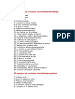 30 Ejemplos de Oraciones Enunciativas Afirmativas