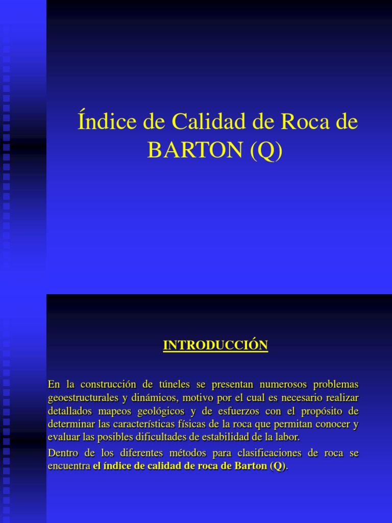Indice de Calidad de Roca | PDF | Arcilla | Roca (geología)