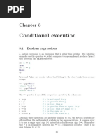 Conditional Execution: 3.1 Boolean Expressions