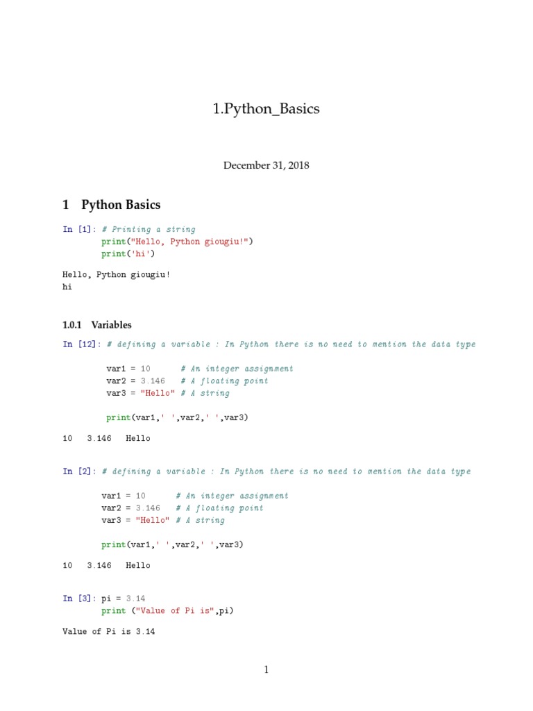 Python Introduction | PDF | Matrix (Mathematics) | Areas Of Computer ...