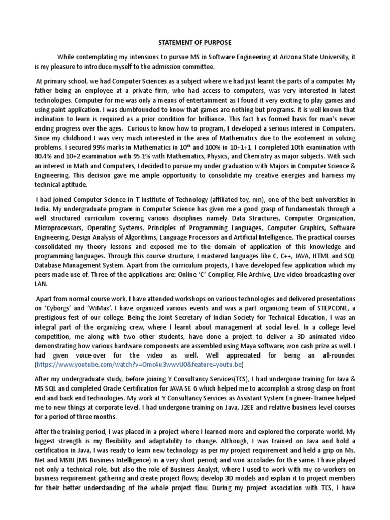 MS in Software Engineering Application | PDF | Computer Science ...