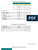 Weekly Maintenance Schedule and Checklist Compressor