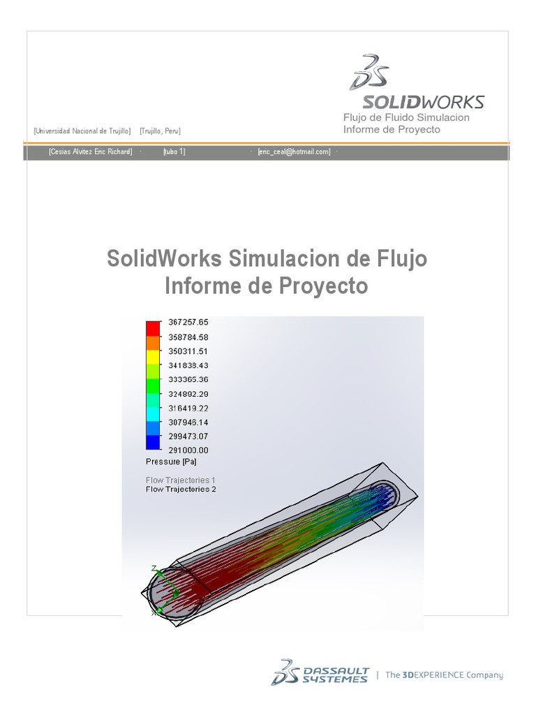 Simulación de Flujo de Fluido en SolidWorks | PDF | Presión | Mecánica