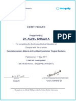 Certificate: Dr. Aghil Shagita