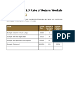 Unit 1.3 - Rate of Return Worksheet