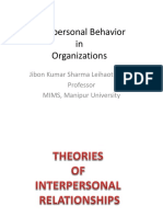 Interpersonal Behavior in Organizations: An Analysis of Interpersonal Needs, Transactions, Relationships and Communication