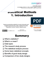 Statistical Methods: Community Project