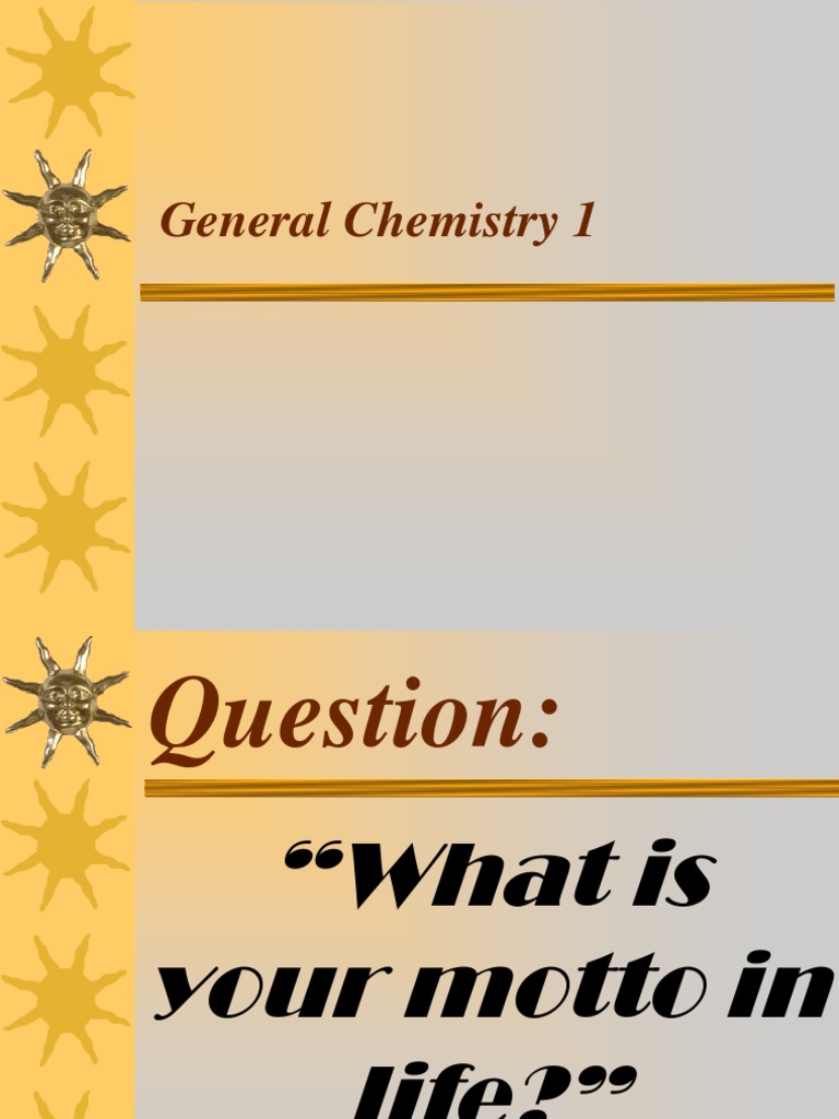 General Chemistry 1 | PDF | Chemical Substances | Matter