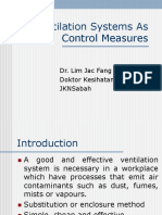 Ventilation Systems As Control Measures