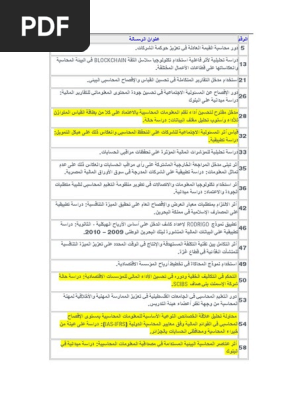 عناوين رسائل ماجستير ودكتوراه في تخصص المحاسبة المنارة للاستشارات