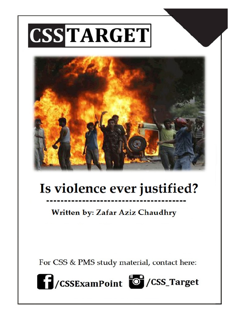 Justifying Violence: A Complex Debate | PDF | Mahatma Gandhi | Nonviolence