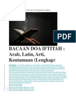 Bacaan Doa Iftitah