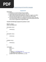 C Programming and Assembly Language: Instructions