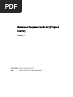 Business Requirement Project Example