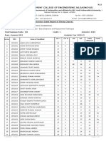 Government College of Engineering Jalgaon (M.S) : Coursewise Grade Report of Theory Courses