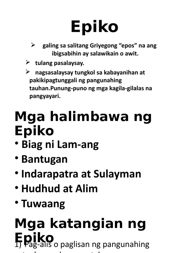 Epiko | PDF