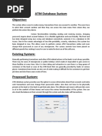 ATM Database System Abstract