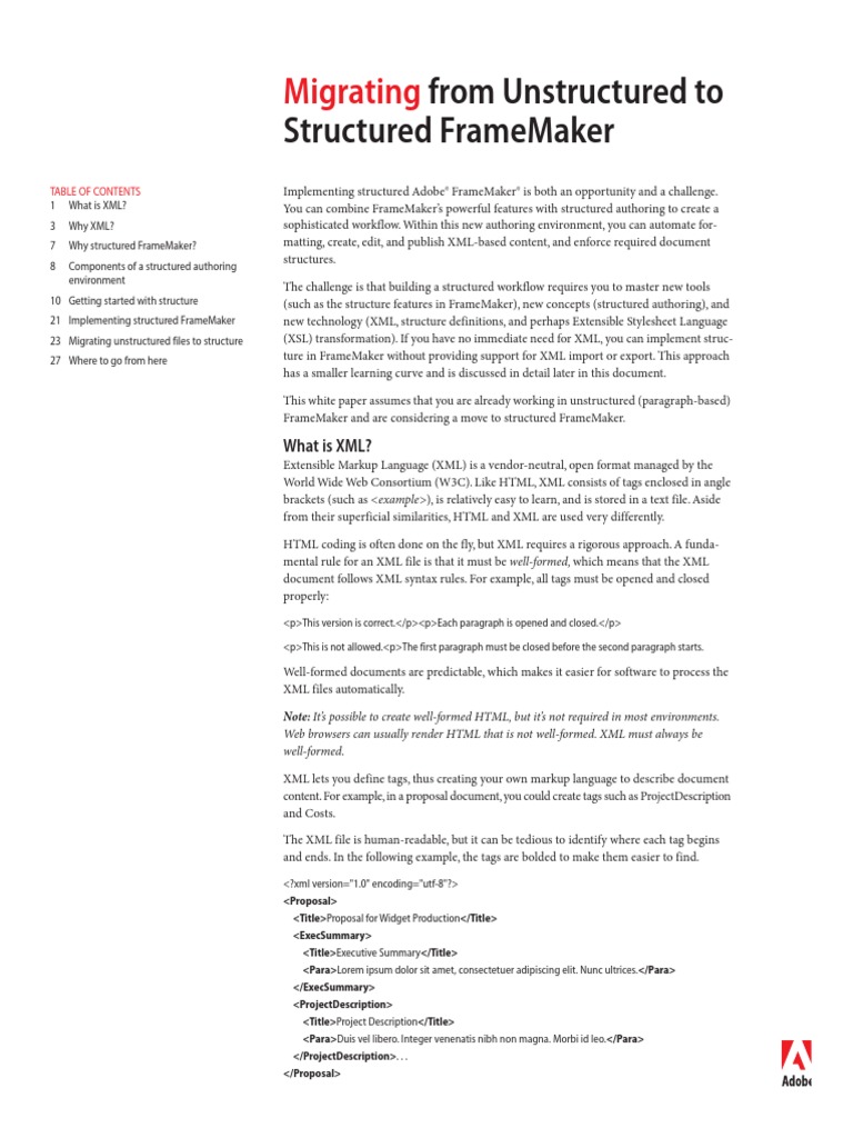 Migration To Structured Authoring | PDF | Xml | Xml Schema