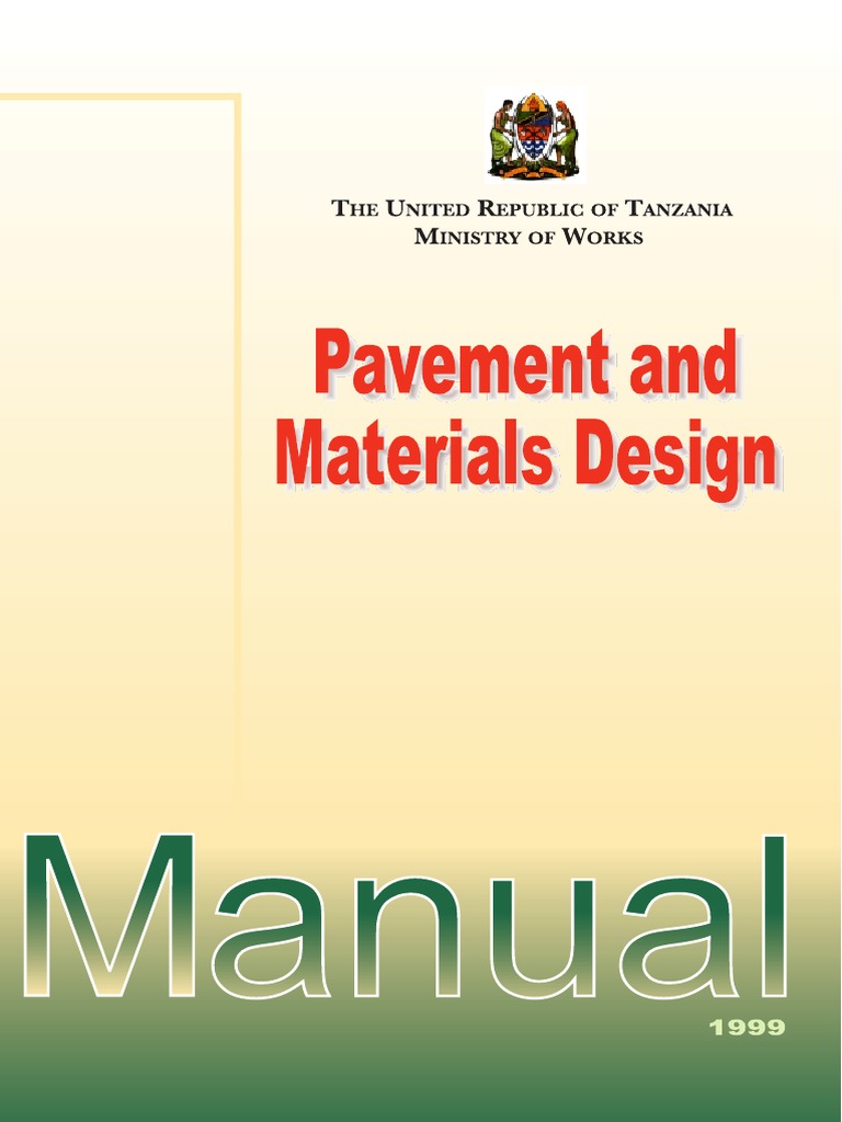 Pavement and Materials Design Manual 1999 TZ | PDF | Road Surface | Road