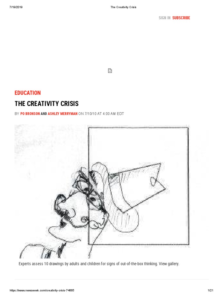 DECSC25 - The Creativity Crisis | PDF | Creativity | Intelligence Quotient