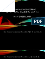 Gillesania Engineering Review and Training Center Distance and Slope Problems