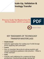 Process Scale-Up, Validation & Technology Transfer