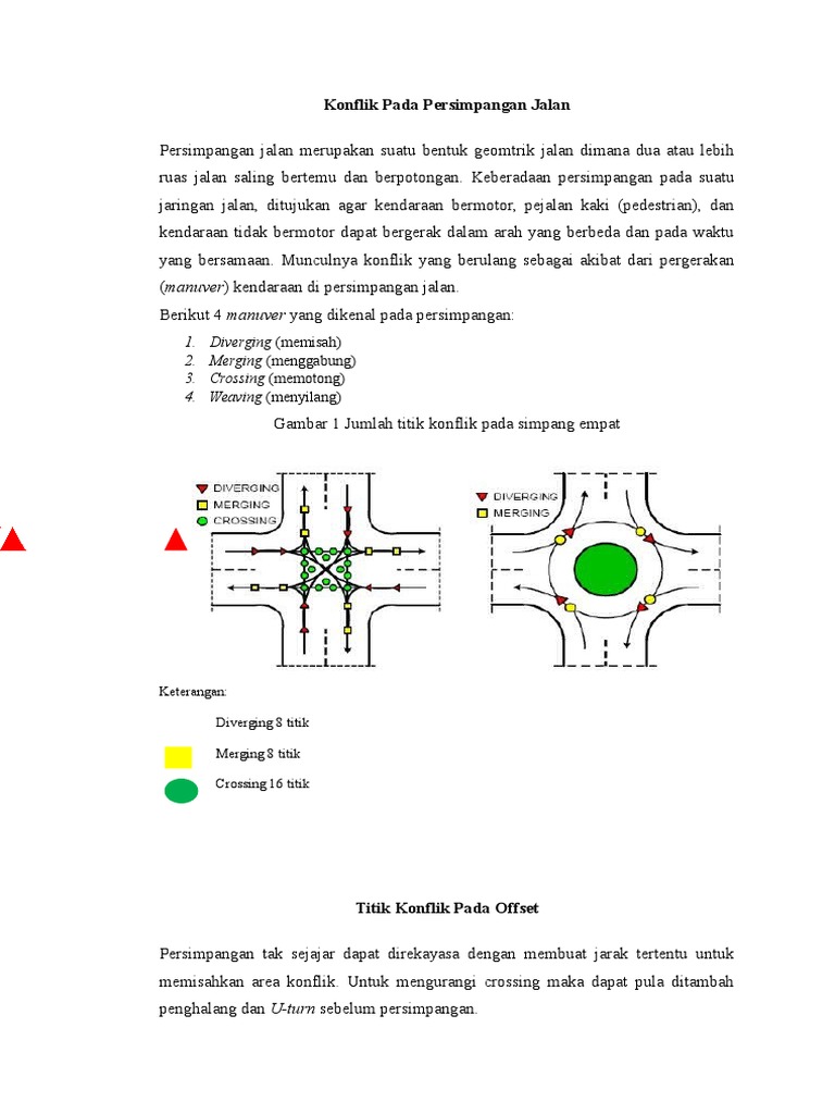 Konflik dan Maneuver di Persimpangan Jalan | PDF | Teknologi & Rekayasa