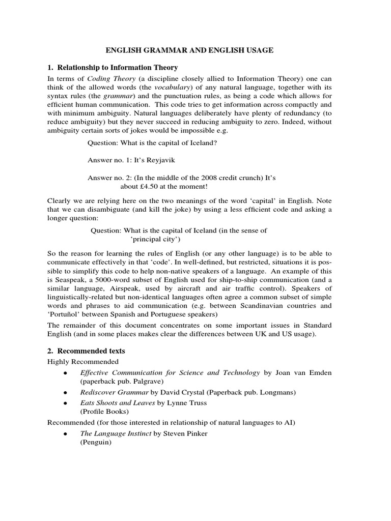 English Grammar and Usage Guide | PDF | English Language | Semantics