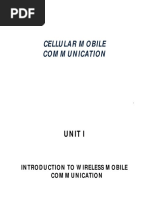 Cellular Mobile Communication