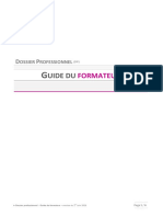 Guide Formateur Dossier Professionnel